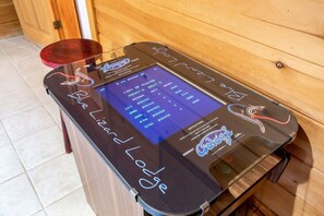 Enjoy over 60 games on this Blue Lizard Lodge Arcade game.
