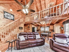 Great room view to upstairs.