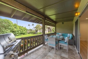 Walk out to the lanai from the living room