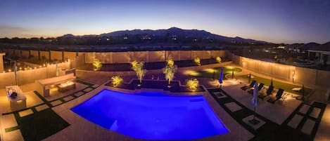 This backyard has it all!  Mountain View’s showcase the beautiful AZ sunsets!