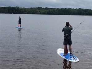 Double the pleasure.  Who needs a boat to catch fish?