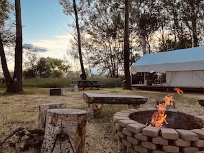 Campfire with a view.