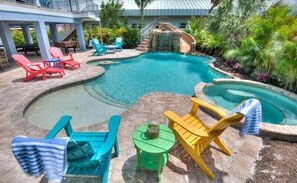 Summer House southern facing pool full sun light all year