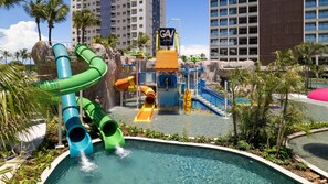 Piscina Externa, tobogã, Parque aquático, Piscina infantil