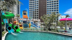 Piscina Externa, tobogã, Parque aquático, Piscina infantil