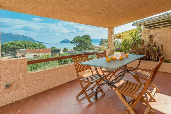 View from covered terrace