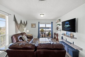 Living Area - Balcony Access - Smart TV