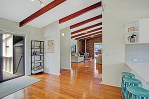 Open kitchen and slide entrance to Patio