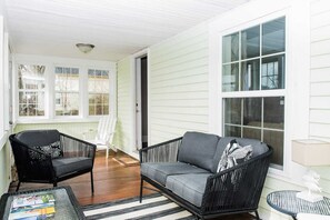 3 Season room-- screened in to let in the outside breezes