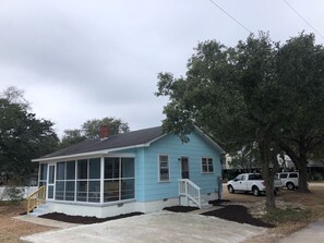 3 bedroom house with extra parking in back for trailers and cars.  