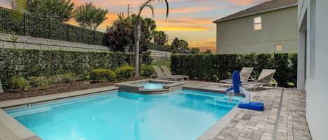 Heated pool and spa view