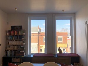 View from kitchen with great views of the town from the large windows