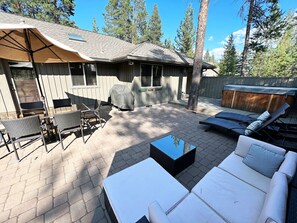 Enjoy entertaining and BBQ in the large patio area in the summer.