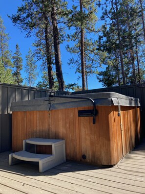 The hot-tub is a treat any time of the year.