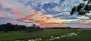 Sunset over the marsh.