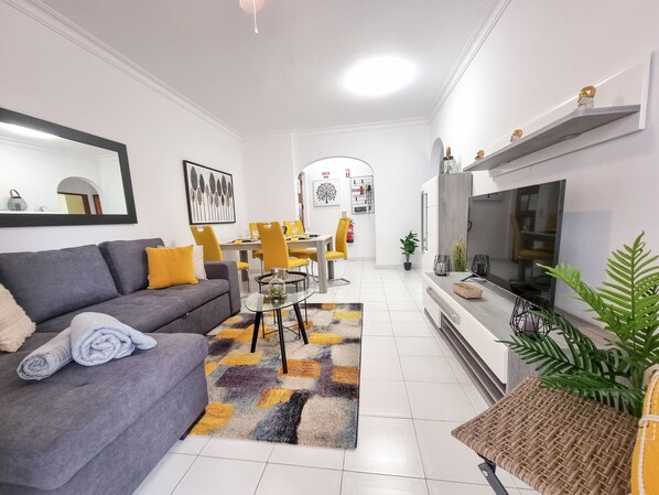  Sala de estar Apartamento Praia Rocha Candimar Sunflower 