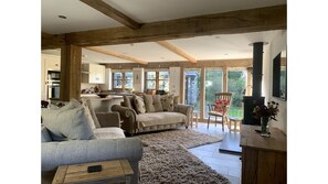 The Barn's open plan living area