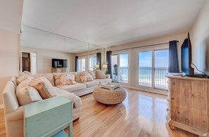 Living room space overlooking Panama City Beach!