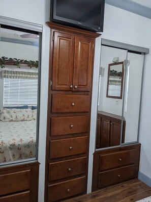 Lots of storage in the bedroom