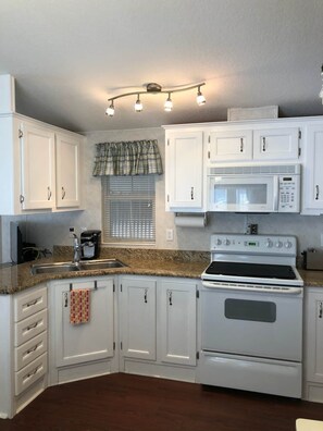 Kitchen with granite counters