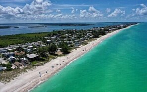 Sandy beaches and white sand