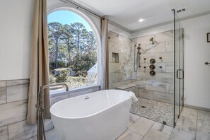 Master Bathroom w/  Luxurious Garden Tub & Multi Head Shower
