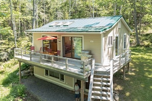 tucked into the woods in East Boothbay, The Smuggler's Retreat is a great vacation retreat.