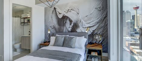 Master bedroom, 3d art wall