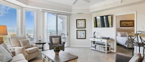 Living Room with Ocean Views at 2409 SeaCrest