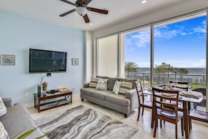 Easy Access - The living room provides quick and easy access to the patio where you can sit and enjoy your surroundings.
