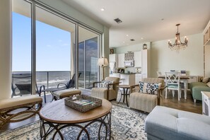 Easy Access - The living room provides quick and easy access to the patio where you can sit and enjoy your surroundings.