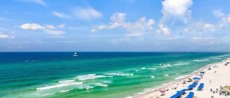 Beachfront Bliss!  Your view every day from our over sized balcony.  