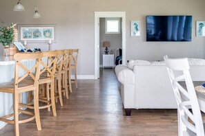 Decorated with coastal accents and a relaxing beach vacation in mind