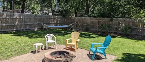 large fully fenced backyard is perfect for children or pets
