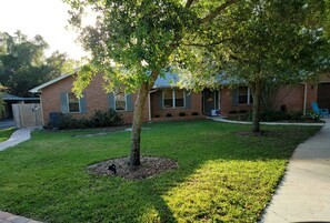 The is a very private suite on the far end of a much larger home. It has double locked two-way dead bolts with solid doors and  different locks between the main house and the suite.