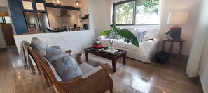 Living Room with open kitchen. 