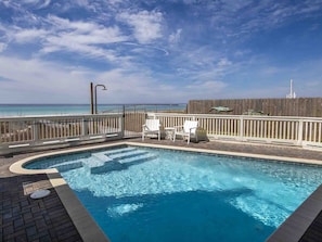 Private Pool Overlooking Gulf with Outdoor Shower