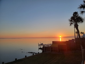 Watch the sunrise from your patio with a cup of coffee.