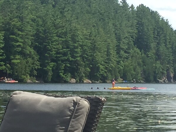 Our swim dock short paddle boat or kayak ride