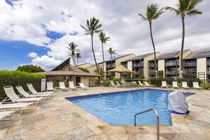 1 of 2 pools on property. This is the lower pool near the resort office.