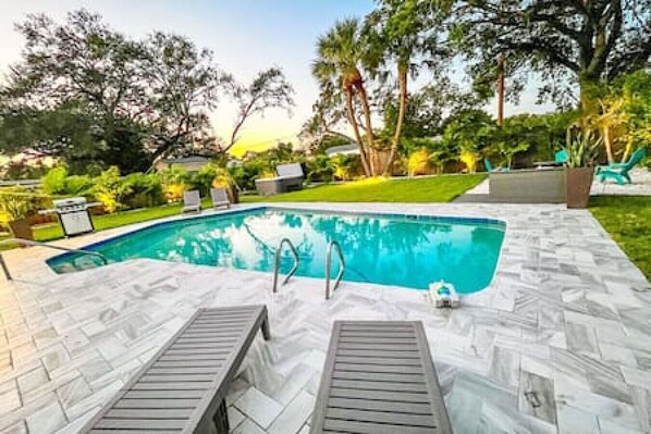 Stunning Backyard & Pool Area with a Hot Tub!