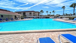 One of the Two Beautiful Pools. Plenty of Loungers