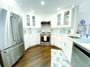 Teal Accented Kitchen