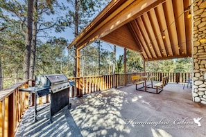 The beautiful deck with propane grill available for guest use.