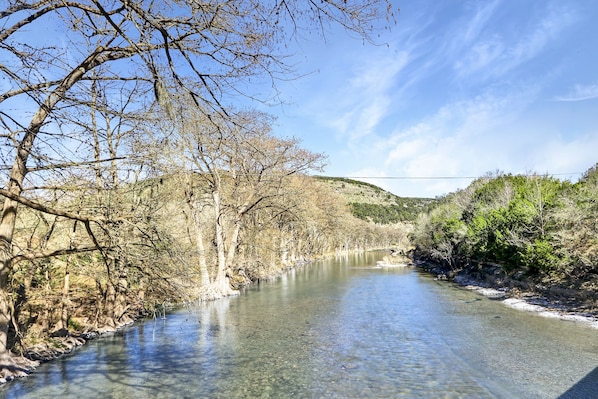 Guadalupe river access on property.