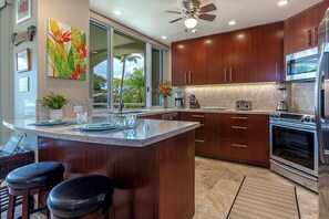 Top of the line stainless steel appliances