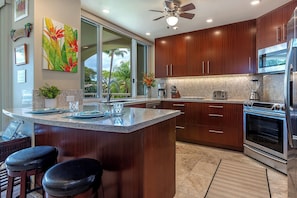Top of the line stainless steel appliances