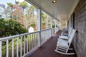 Front farmers porch and rocking chairs to enjoy the sunrises and sets 