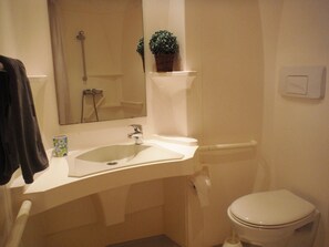 Bloc sanitaire avec WC-douche-lavabo