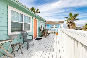 Seating on the elevated porch - Ocean Views and Sea Breezes